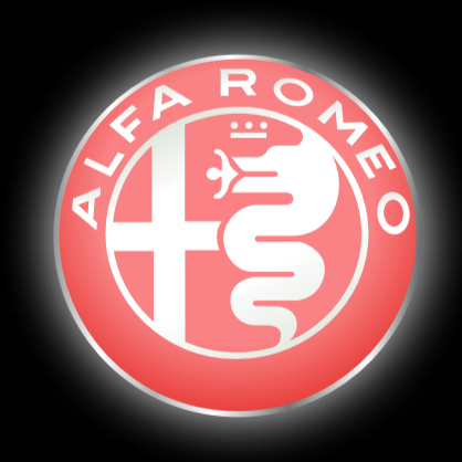 Alfa Romeo RED COLOR LOGO PROJECTOT LIGHTS Nr.23 (quantity 1 = 2 Logo