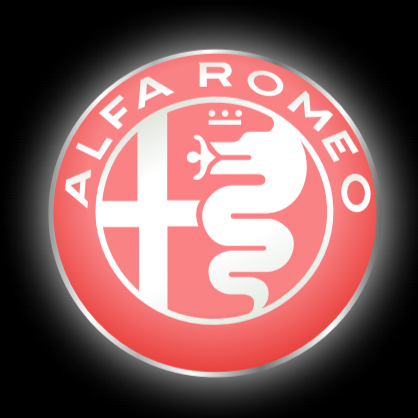 LUCI PROIETTORI LOGO Alfa Romeo Nr.23 (quantità 1 = 2 Logo Film / 2 luci porte