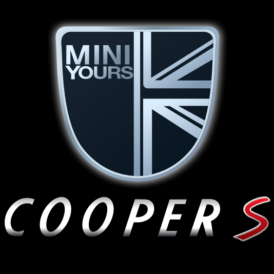 MINI COOPER S LOGO PROJECROTR LIGHTS Nr.38 (Menge 1 = 2 Logo Film / 2 Türleuchten)