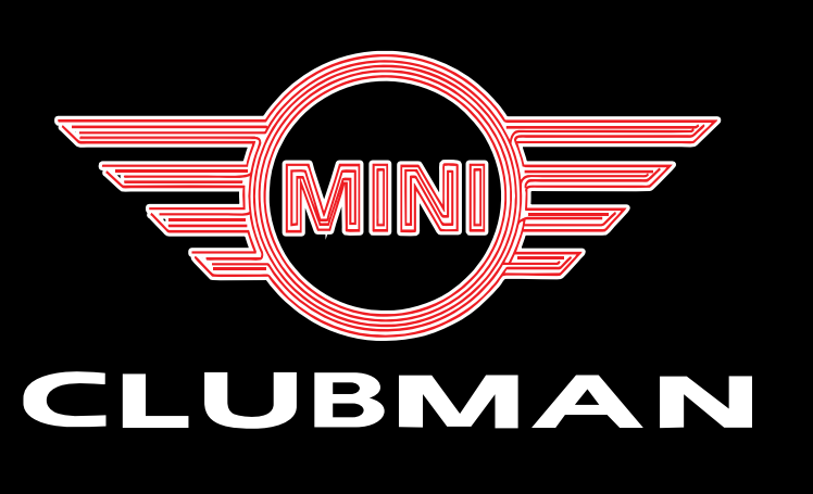 MINI CLUBMAN LOGO PROJECROTR LIGHTS Nr.129 (quantity  1 =  2 Logo Film /  2 door lights)