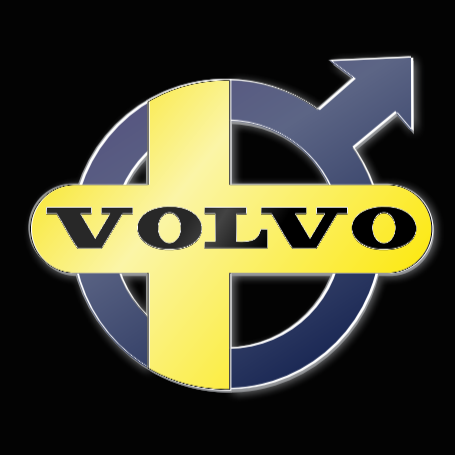 Volvo LOGO PROJECROTR LIGHTS Nr.36 (Menge 1 = 2 Logo Film / 2 Türleuchten)