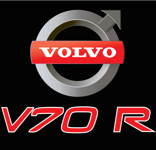 V70 R LOGO PROJECROTR أضواء Nr.20 (كمية 1 = 2 شعار فيلم / 2 أضواء الباب)