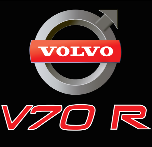V70 R LOGO PROJECROTR LIGHTS Nr.20 (quantità 1 = 2 Pellicole logo / 2 luci porta)