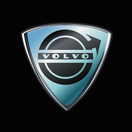 Volvo LOGO PROJECROTR LIGHTS Nr.07 (الكمية 1 = 2 شعار فيلم / 2 أضواء الباب)